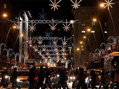 Luces de Navidad en las calles de Barcelona