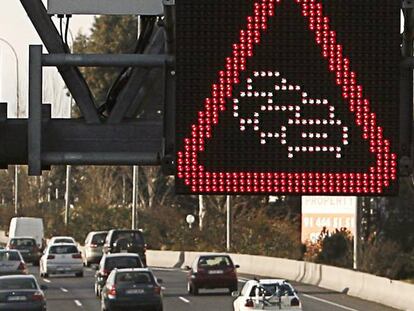 Imagen de la carretera A6 en Madrid.