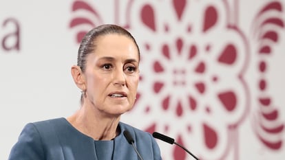 Claudia Sheinbaum, el 22 de agosto en Palacio Nacional.