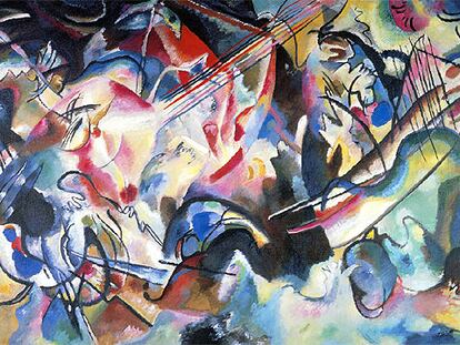<i>Composición VI</i>, óleo sobre lienzo de 1913.