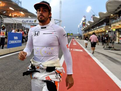 Alonso, antes del GP de Bahrein.