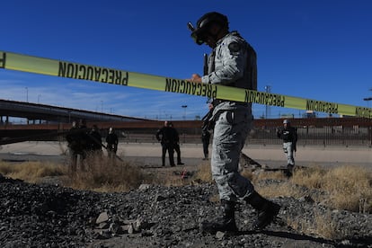 Los miembros de la Guardia Nacional participan en la Operación Frontería del Norte, en Ciudad Juárez (México). 25 de febrero de 2025.