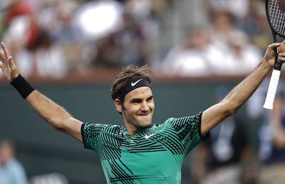 Federer durante el torneo de Indian Wells.