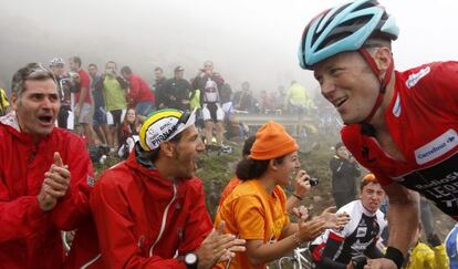 Chirs Horner corriendo en la Vuelta a España.