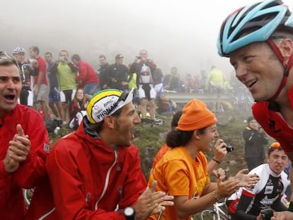 Chirs Horner corriendo en la Vuelta a España.