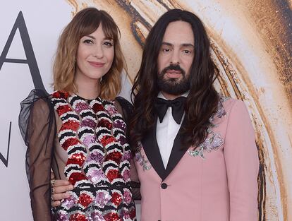 Gia Coppola, con Alessandro Michelle, de Gucci.