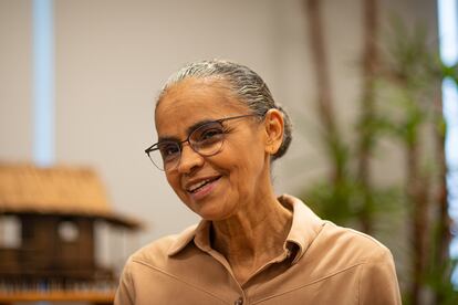 Marina Silva, ministra de Medio Ambiente de Brasil, durante una entrevista en Brasilia, en enero de 2023. 