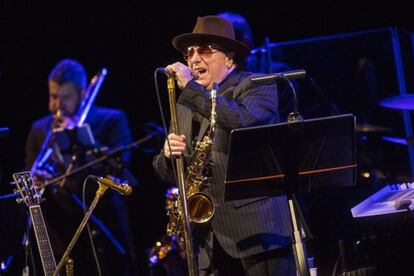 Van Morrison en la actuaci&oacute;n en el Liceo barcelon&eacute;s.