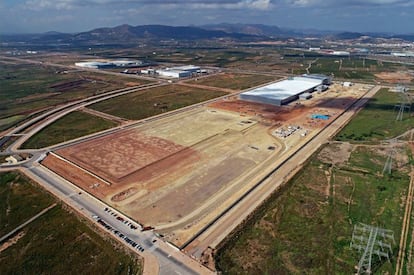 Foto aérea del polígono Parc Sagunt hace unos años, cuando tenía prácticamente vendidas todas sus parcelas.