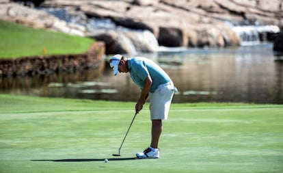 George Coetzee en el Dunhill Golf Championship en Sudáfrica.