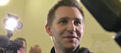 Max Schrems, durante el juicio contra Facebook por vulnerar las reglas europeas de protecci&oacute;n de datos en Viena.