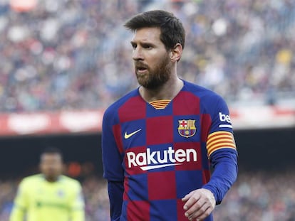 Leo Messi, en el partido contra el Getafe.