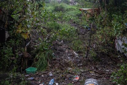 La zona donde seis personas quedaron sepultadas en Naucalpan de Juárez.