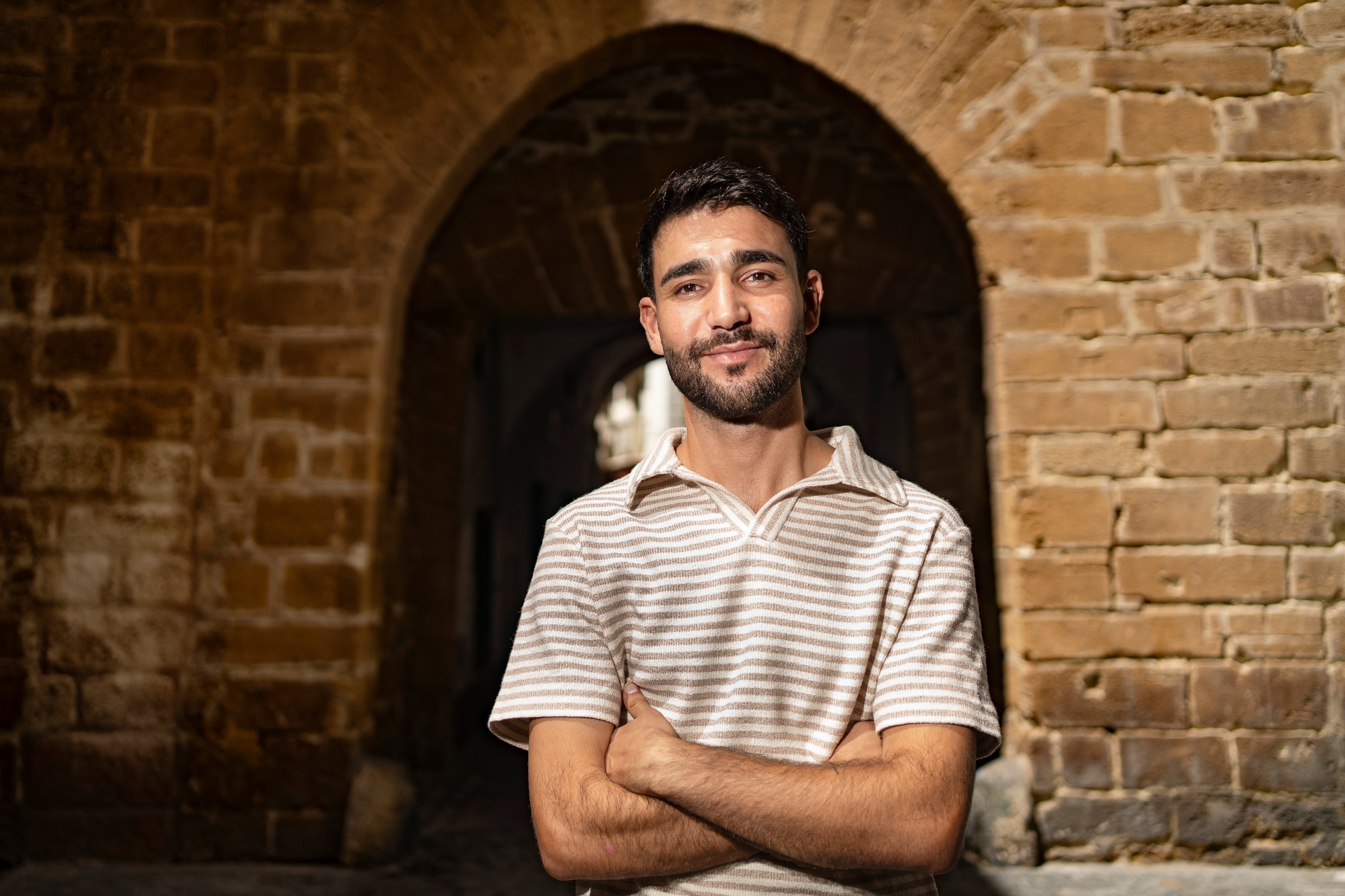 Moha El Harrak, trabajador social, retratado en Cádiz el pasado mes de julio.