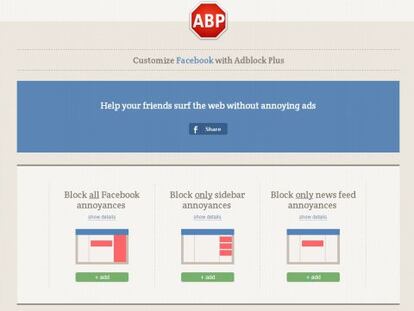 Adblock Plus lanza una versi&oacute;n para Facebook.