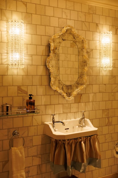 Detalle del cuarto de baño de la 'suite' del Broadwick Soho.