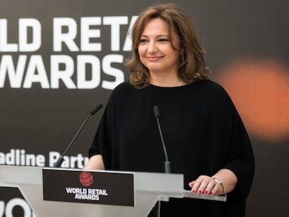 Marta Álvarez en la entrega del premio en el World Retail Congress 2018.