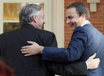 Néstor Kirchner y José Luis Rodríguez Zapatero, en La Moncloa en junio de 2006.