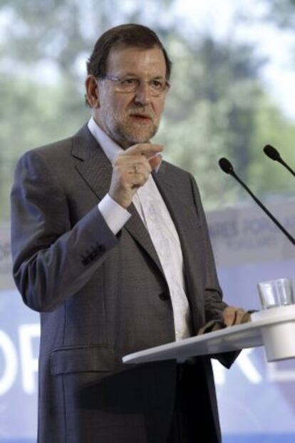 El presidente del Gobierno, Mariano Rajoy, el sábado en El Escorial.