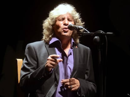 El cantaor Jos&eacute; Merc&eacute; en gala flamenca del Festival Internacional del Cante de las Minas de La Uni&oacute;n.