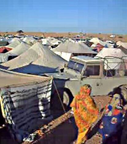 Aspecto del campamento saharaui en octubre de 2010.