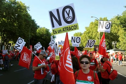 Manifestación en Madrid contra los recortes del Gobierno