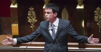 Manuel Valls, en el Parlamento francés.