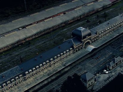 Imagen de la estaci&oacute;n internacional de ferrocarril de Canfranc.