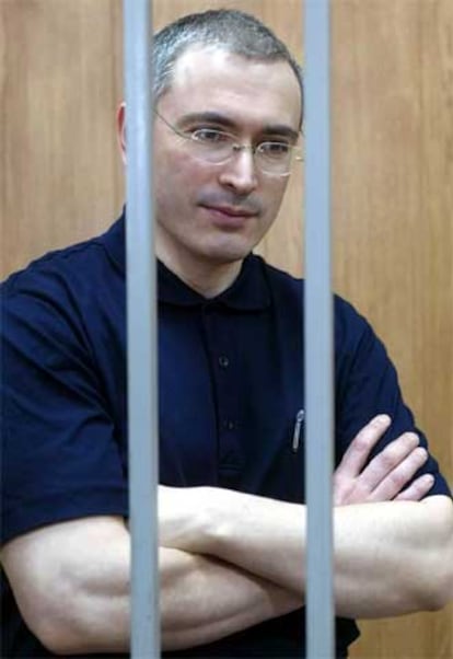 Jodorkovski, durante la lectura de su sentencia en el Tribunal del distrito Meschanski de Moscú.
