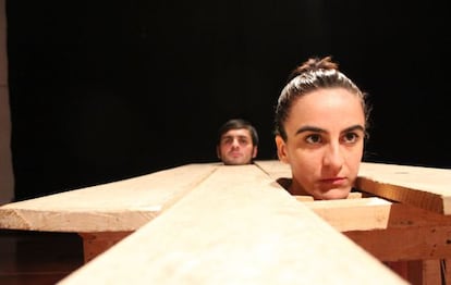 An image from the production &#039;Los hijos de las nubes&#039; in the Cuarta Pared theater in Madrid.