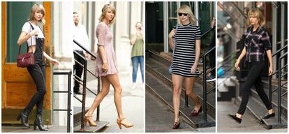 Son muchos los fotógrafos y seguidores de Taylor Swift que la esperan siempre a las puertas de su lujoso apartamento de Nueva York. Entradas y salidas que son casi siempre fotografiadas, y que se han convertido en una muestra gráfica del estilo, clásico, de la cantante.