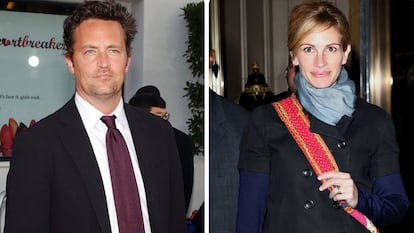 Los actores Matthew Perry y Julia Roberts.