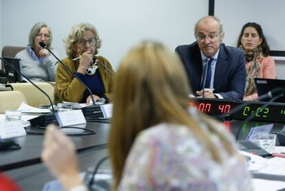 Manuela Carmena durante la Comisi&oacute;n de Cultura y Deportes del Ayuntamiento de Madrid.
 