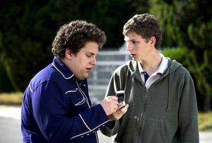 Jonah Hill y Michael Cera haciendo de las suyas en 'Supersalidos' (2007).