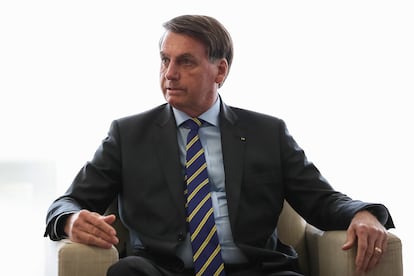 O presidente Jair Bolsonaro, no dia 18 de junho, em Brasília.