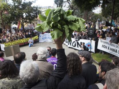 Protesta contra la mina 