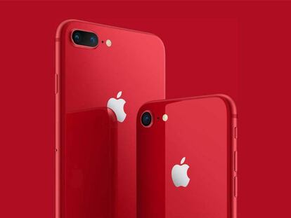 Apple lanza los iPhone 8 y 8 Plus de color rojo