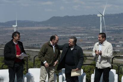 Galán y Coldwell, durante la inauguración en Puebla