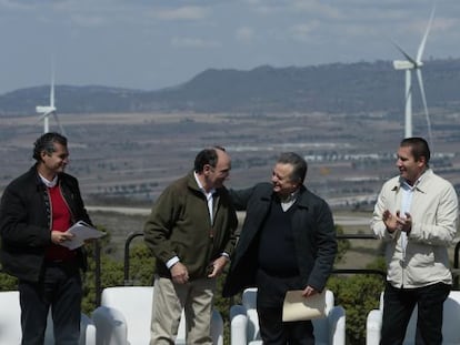 Galán y Coldwell, durante la inauguración en Puebla