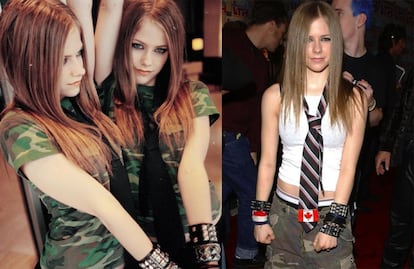 También Avril Lavigne lo llevó de muchas formas. Sobre todo combinado con corbatas y con otra de las tendencias 'neomilenarias': los cinturones y muñequeras con tachuelas.
