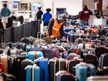 Maletas extraviadas en el aeropuerto de Baltimore, en diciembre pasado.