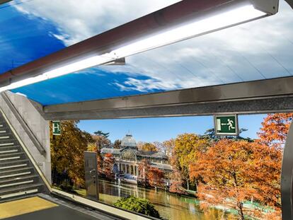 Recreación del proyecto de la estación de Metro de Retiro. 