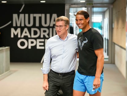 Nadal, con Alberto Núñez Feijóo.