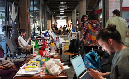 La facultad de Filosofía de la Universidad de Novi Sad, desde la que los estudiantes preparan sus movilizaciones, el jueves pasado.