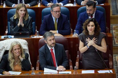 Isabel Díaz Ayuso, durante un pleno en la Asamblea de Madrid, a 17 de octubre de 2024, en Madrid (España).