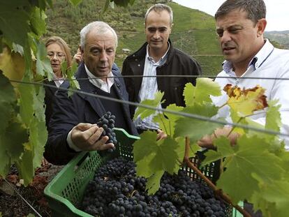 Vázquez durante una visita a Pantón (Lugo)