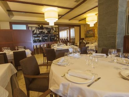 Comedor del restaurante D’Berto, en O Grove (Pontevedra).