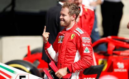 Vettel, tras ganar en Silverstone.