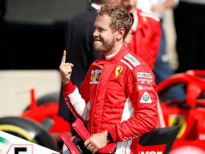 Vettel, tras ganar en Silverstone.