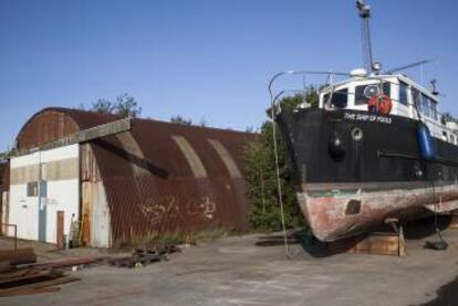 La nave en la que instaló su última empresa Peter Madsen.